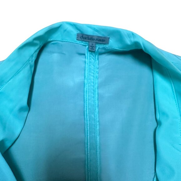 Charlotte Russe - Women's Light Mint Green/Blue Open Front Blazer - Size S - Picture 4 of 10